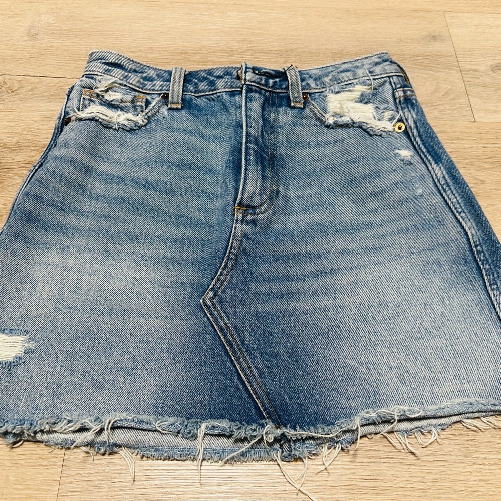 Abercrombie & Fitch Blue A-Line Mini Skirt Casual Size 24